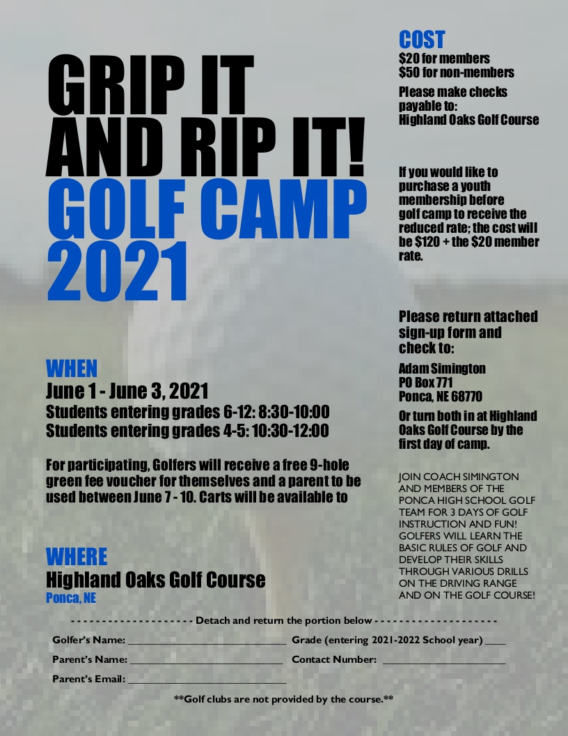 2021 Golf Camp